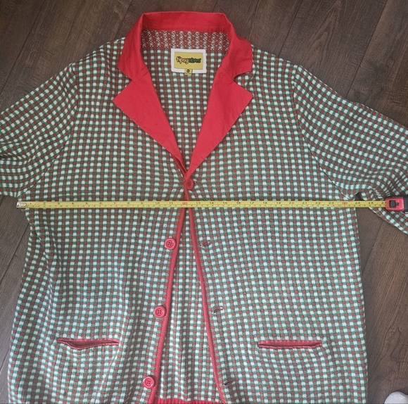 Tipsy Elves Red and Green Checkered Sweater - Picture 6 of 9